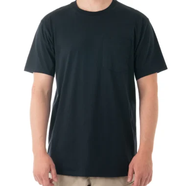 Cotton T with chest pocket